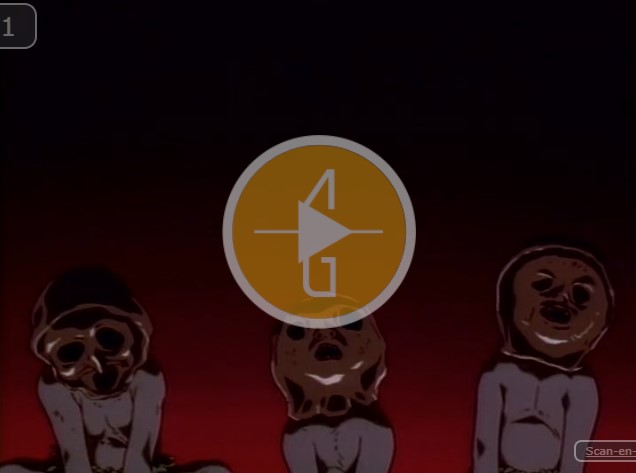 Trois personnages dessinés sont masqués comme les homme de boue de la tribu Asaro de Nouvelle-Guinée.