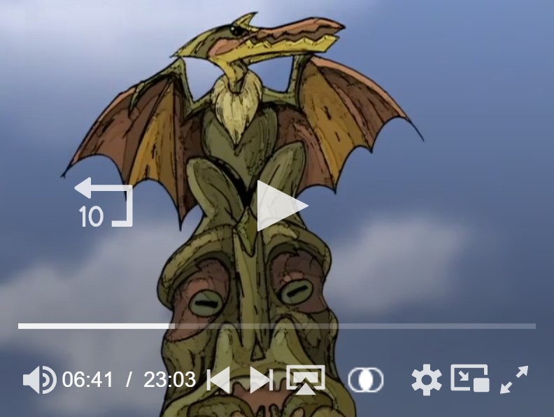 Un totem papou représente un ptérosaure.