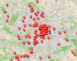 Carte des Repair Café en Ile-de-France