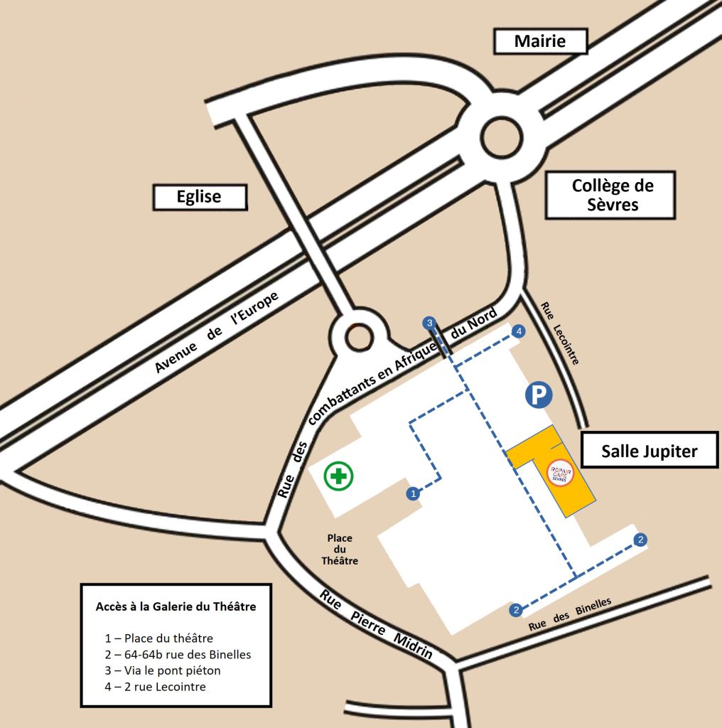 Plan d'accès à la Maison des Associations de Sèvres