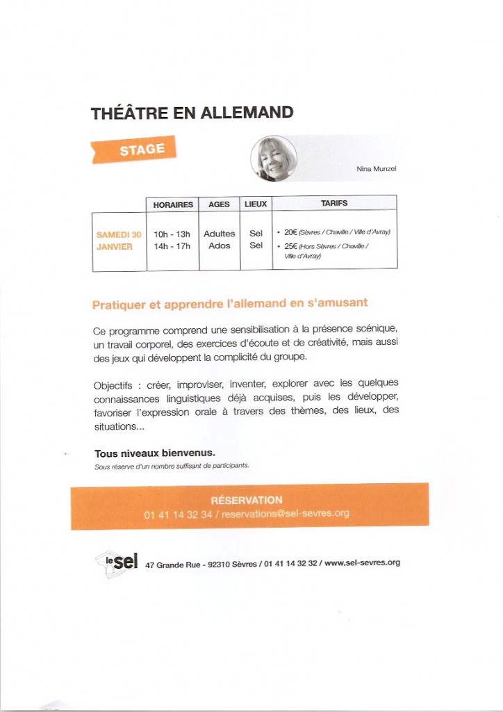 SEL Théâtre dt 30 janv 2016